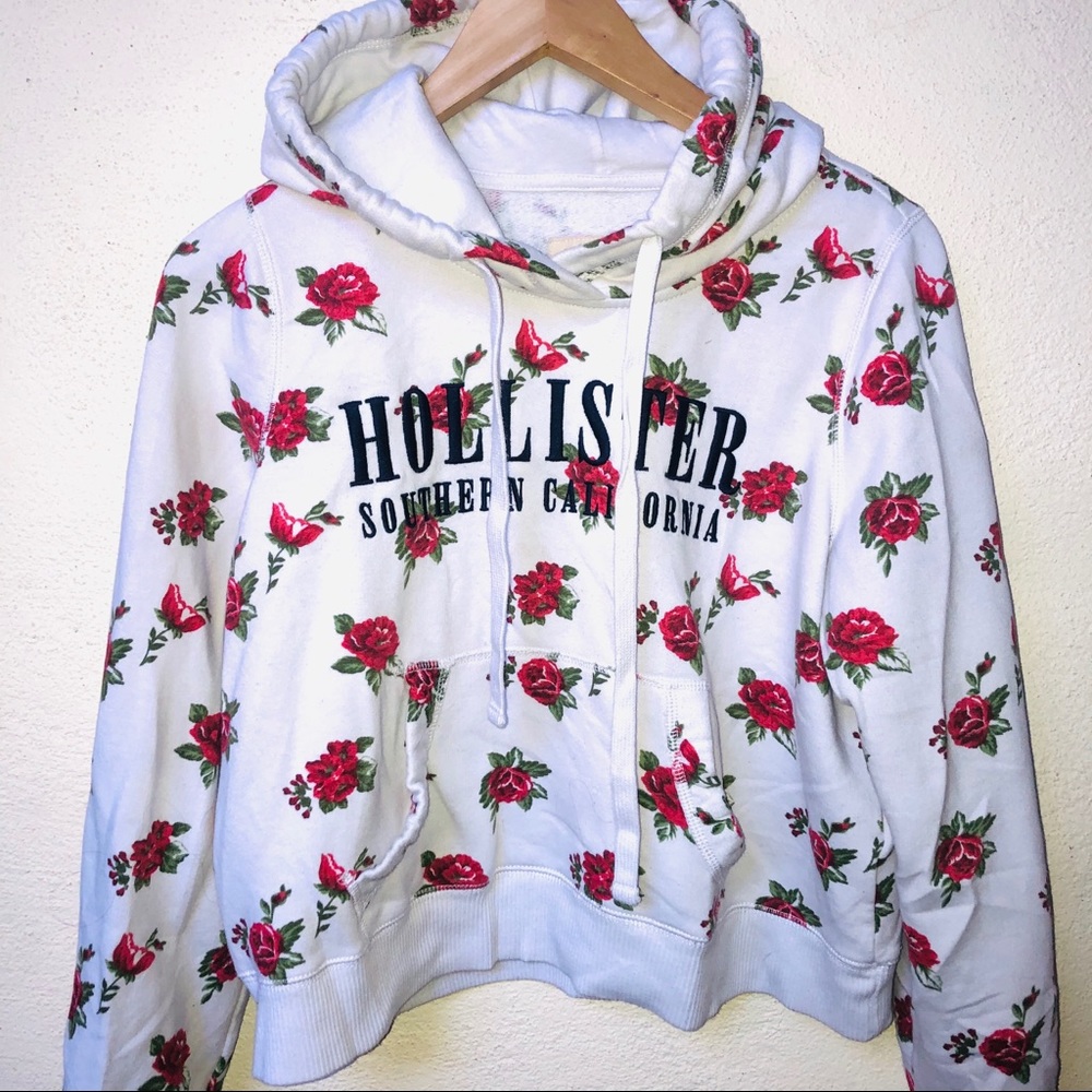Rose Print Hoodie